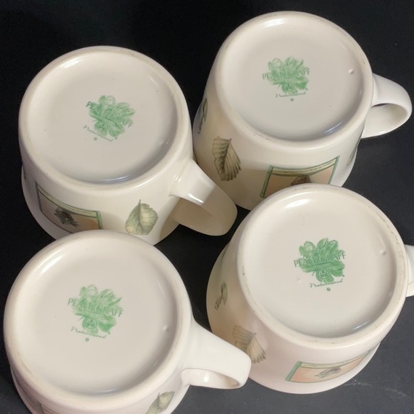 EUC Set Of Four Pfaltzgraff Naturewood Cups / Mugs - Picture 2 of 5